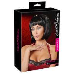 Cottelli Accessoires Perruque Cheveux courts Bob noirs